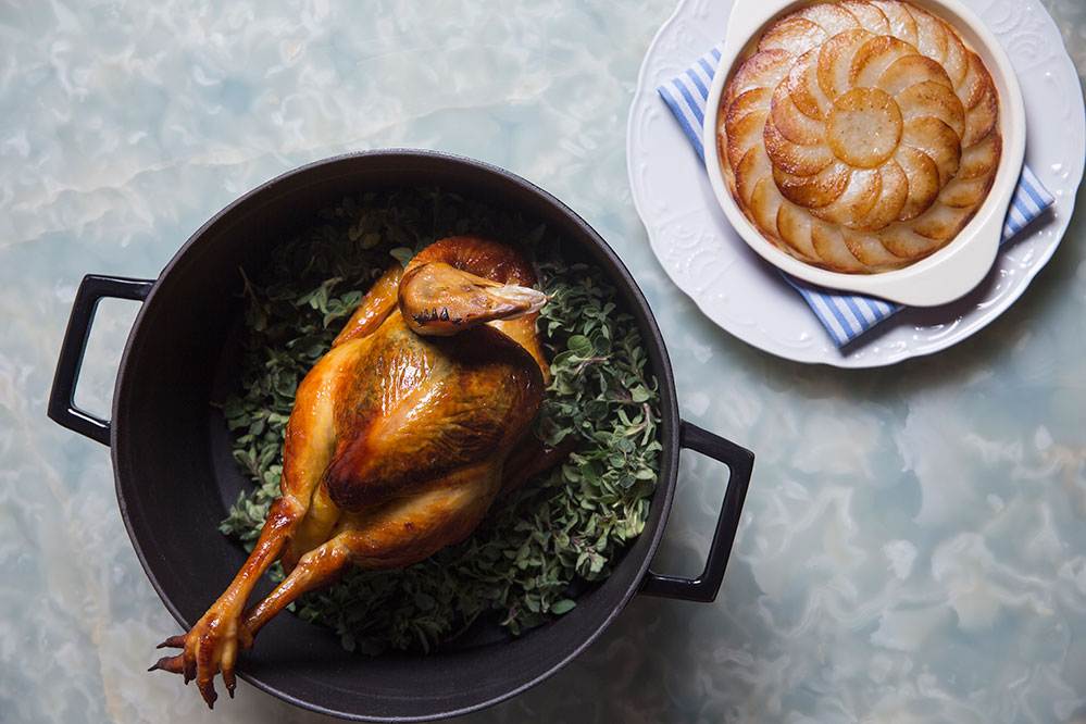 Whole roasted chicken for two at Belon